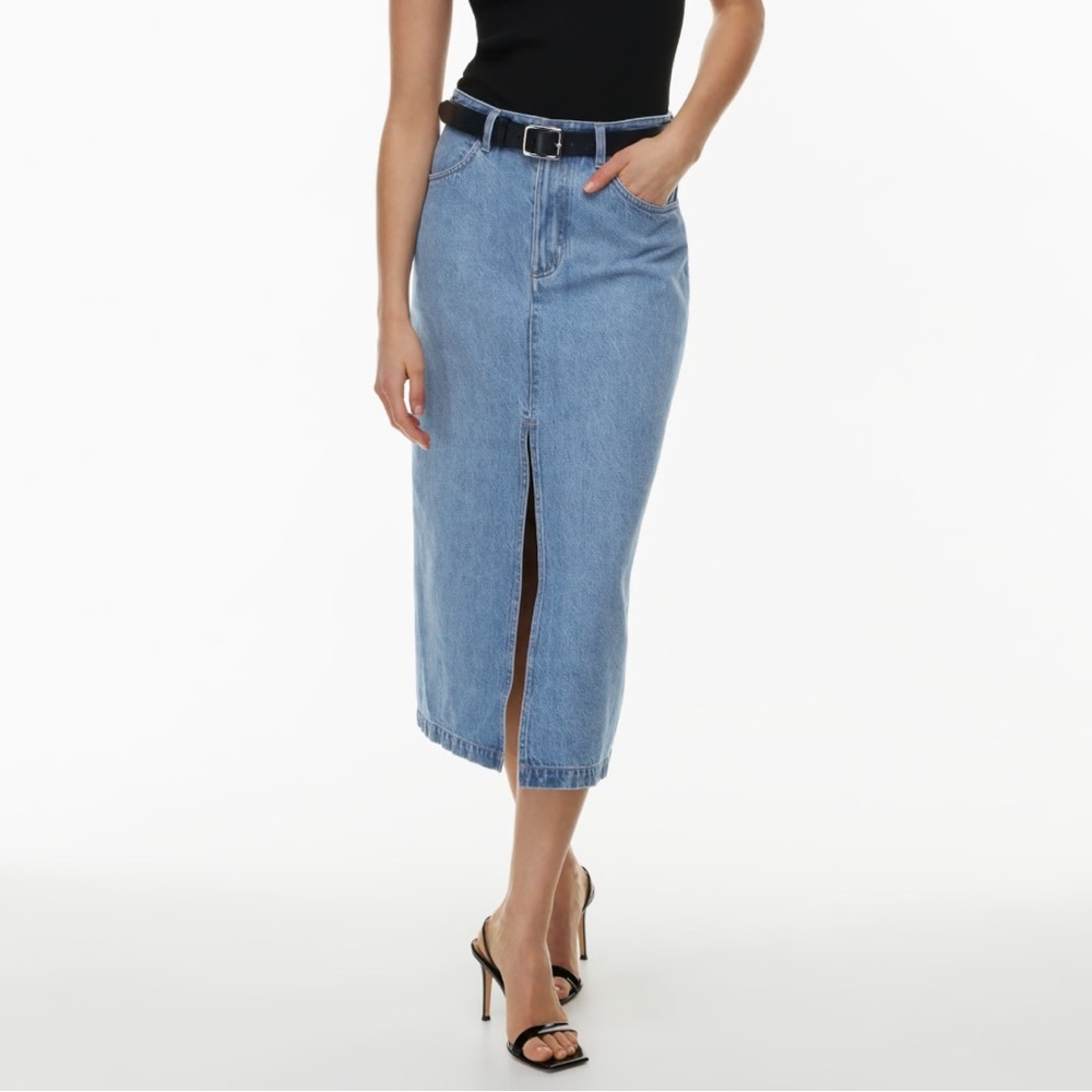 NWT - Babaton Prosper Jean Skirt - Picture 1 of 8